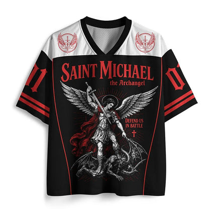 Men's Angel & Devil Number Graphic V-Neck Sports Jersey