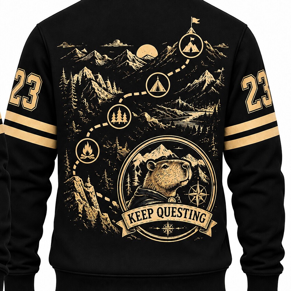 Mountain Explorer Capybara Half-Zip Sweatshirt
