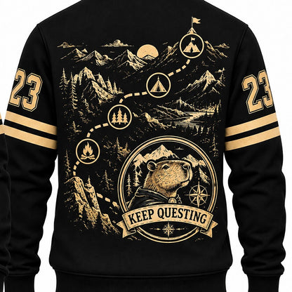 Mountain Explorer Capybara Half-Zip Sweatshirt