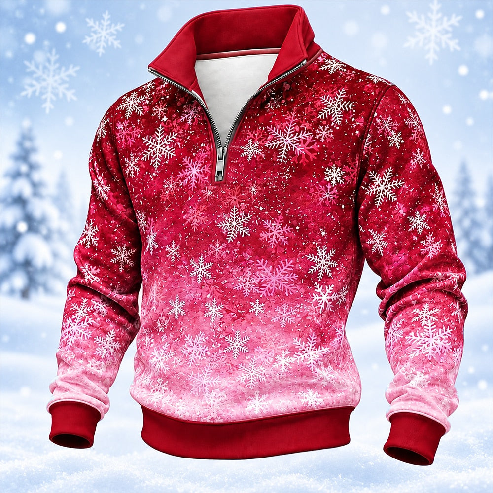 Snowflake Blizzard Half-Zip Sweatshirt