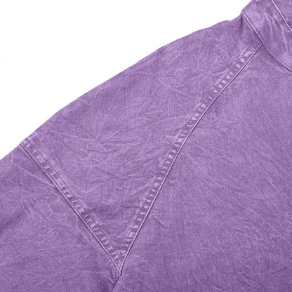 Vintage Washed Button-Neck Henley Long Sleeve T-Shirt