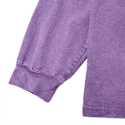 Washed Henley Long Sleeve T-Shirt
