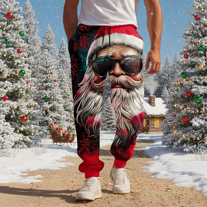 Santa Sunglasses Christmas Joggers