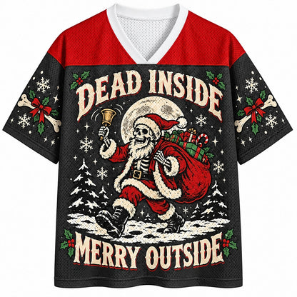 Skeleton Santa Christmas Mesh Jersey