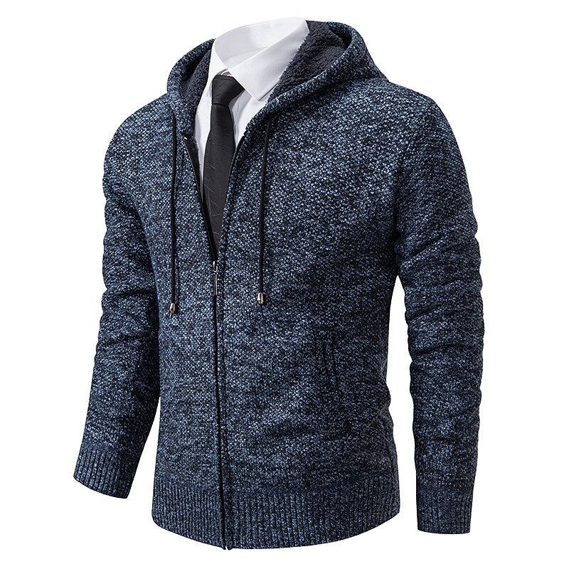 Marl Hooded Zip Cardigan