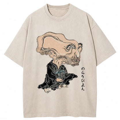 Japanese Style Yokai Washed T-Shirt