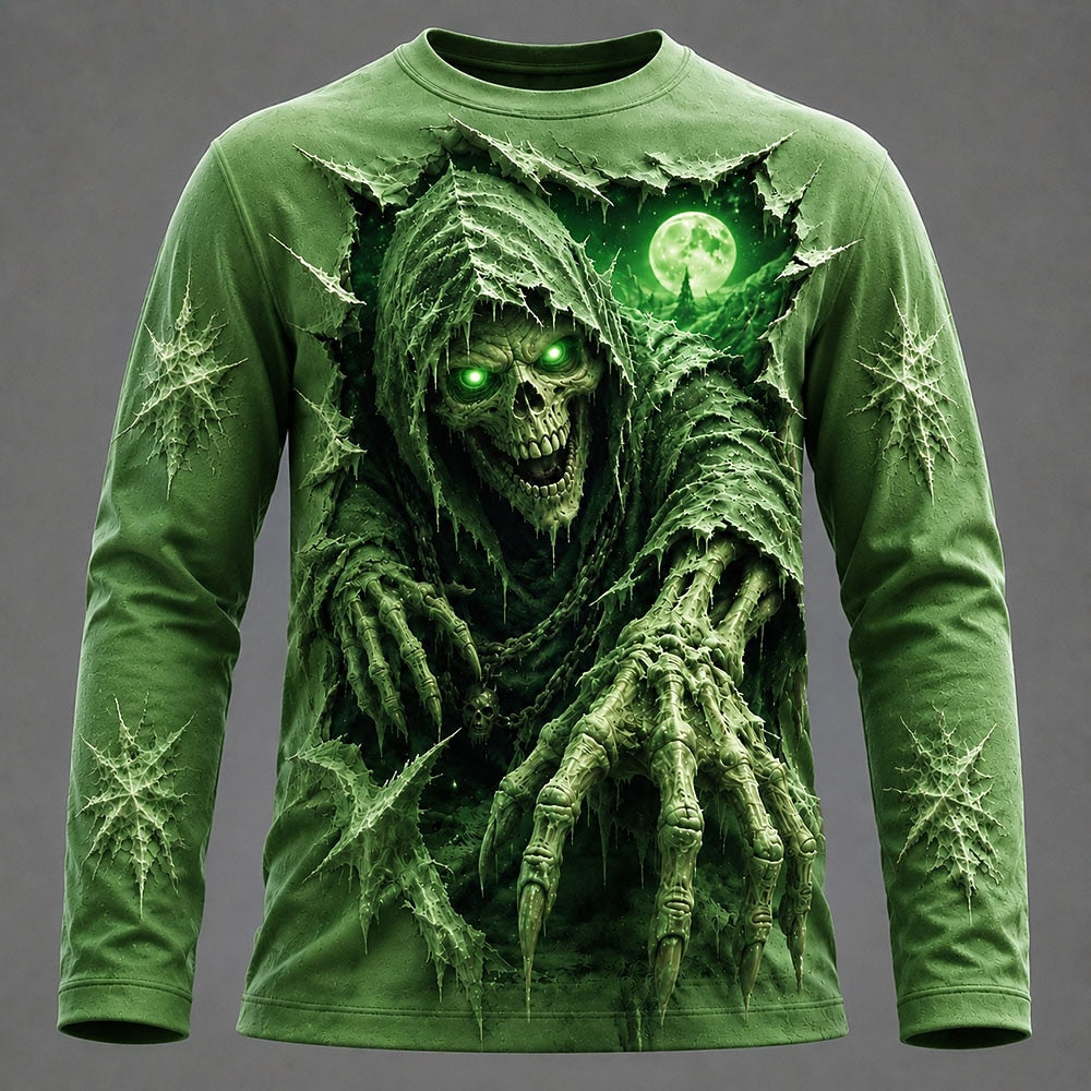 Halloween Men's Moonlit Reaper Graphic Long Sleeve T-Shirt