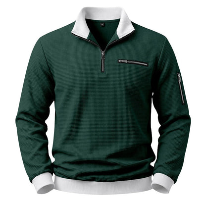 Utility Zip Pocket Waffle Polo