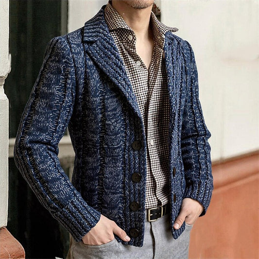 Marl Lapel Pocket Cardigan