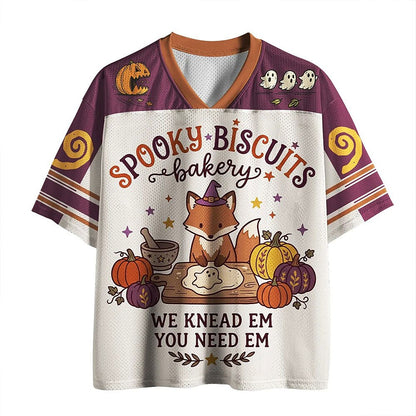 Men's Pumpkin Fox Graphic V-Neck Jersey