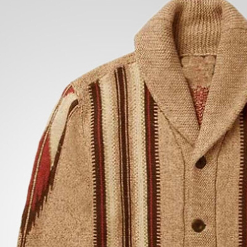 Vertical Stripe Shawl Cardigan