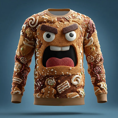Tongue-Out Gingerbread Sweatshirt