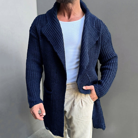 Ribbed Hooded Pocket Cardigan
