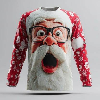 Goofy Christmas Faces Long Sleeve T-Shirt