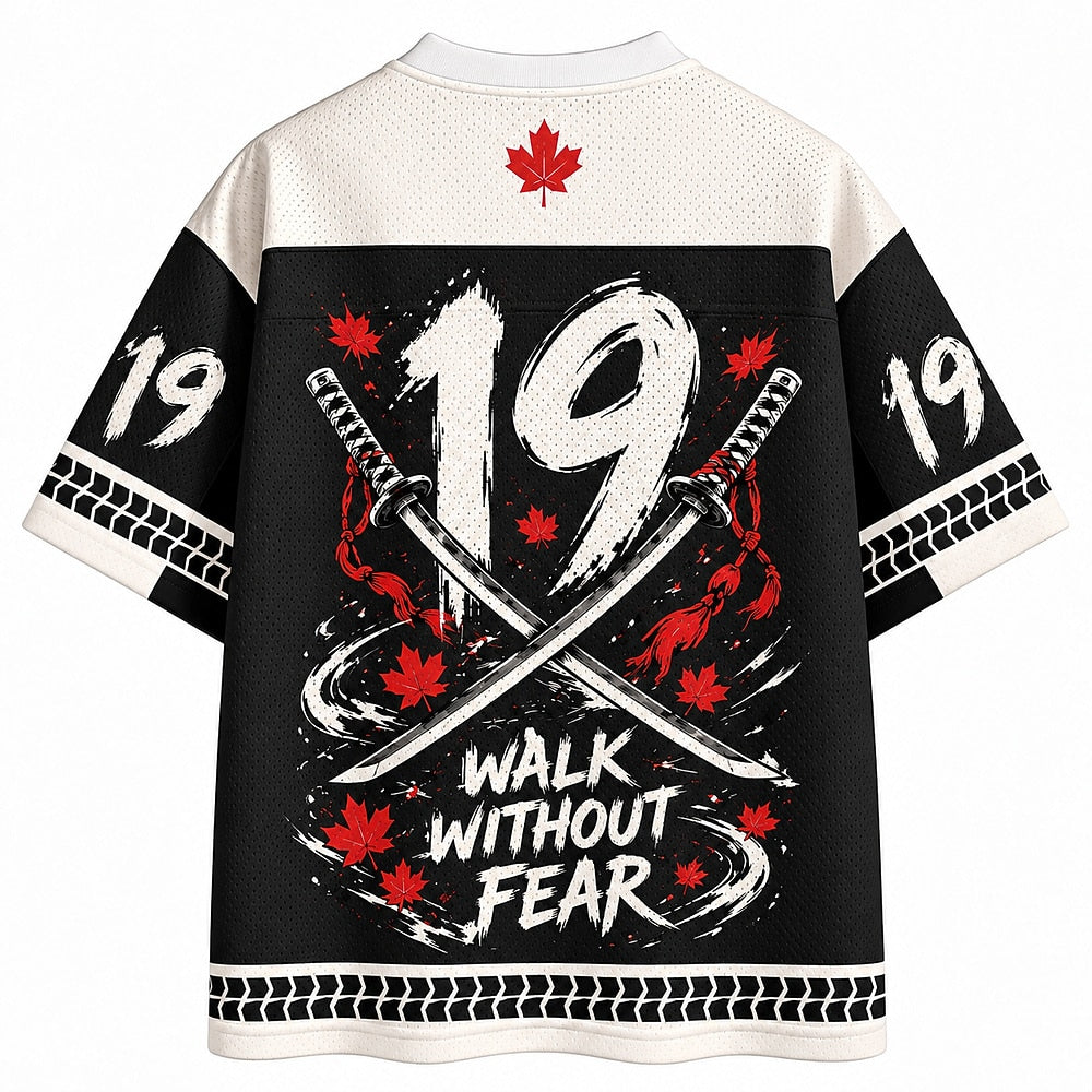 Red Sun Raccoon Samurai Mesh Jersey