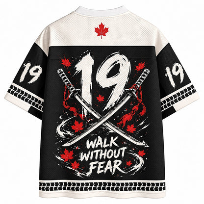 Red Sun Raccoon Samurai Mesh Jersey