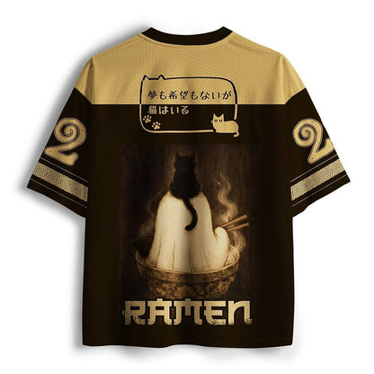 Men's Cat Number Graphic V-Neck Sports Jersey