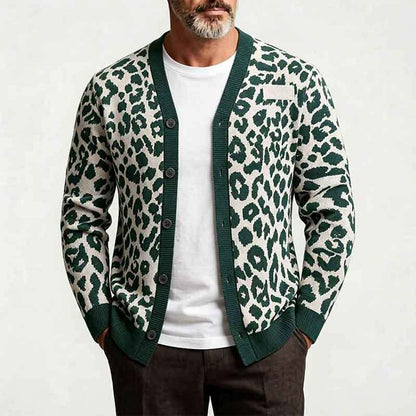 Leopard Spot V-Neck Cardigan