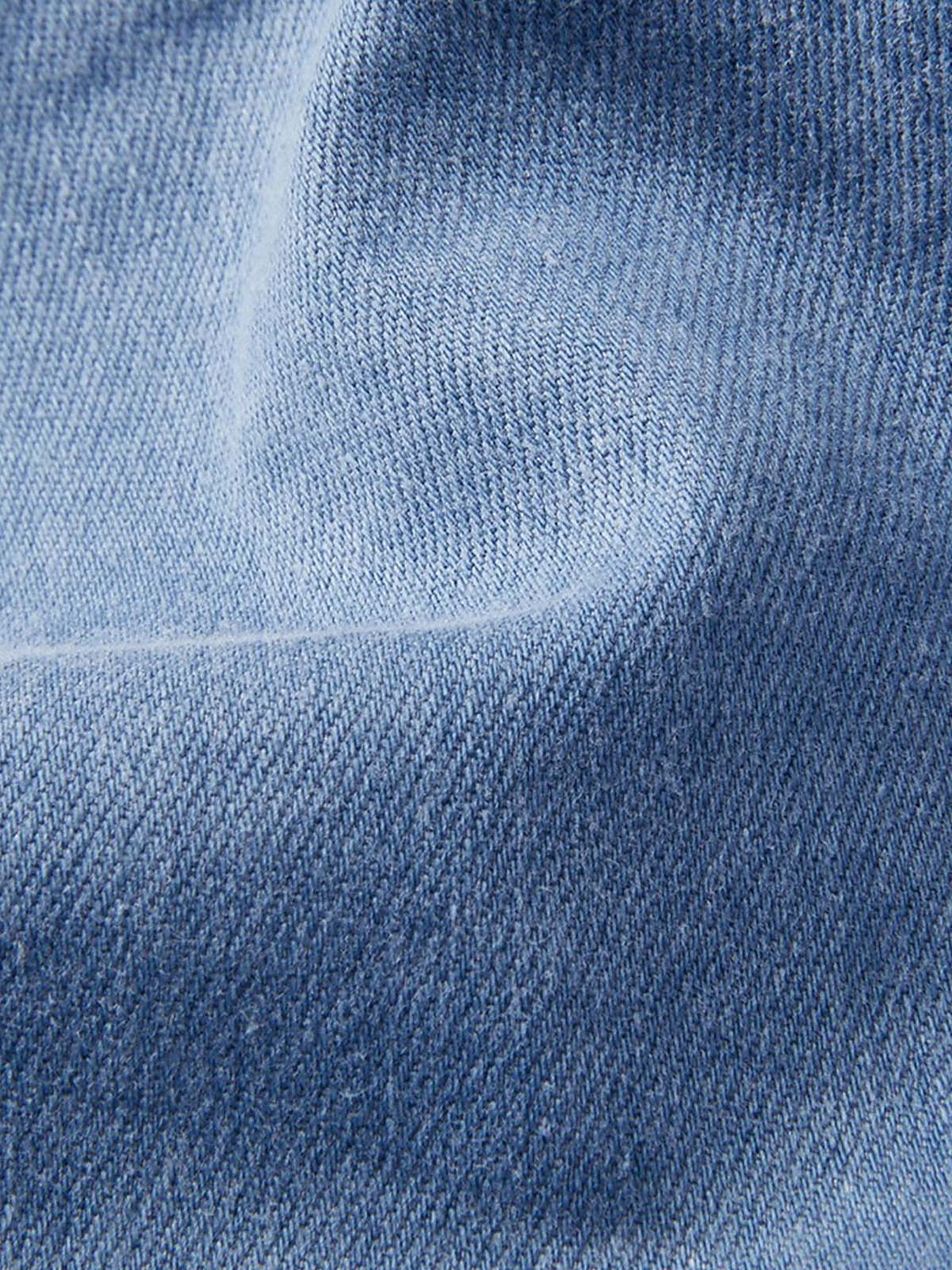 Washed Denim Drawstring Wide Leg Pants
