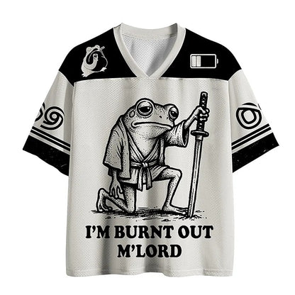 Men's Exhausted Frog Warrior Graphic V-Neck Sports Jersey