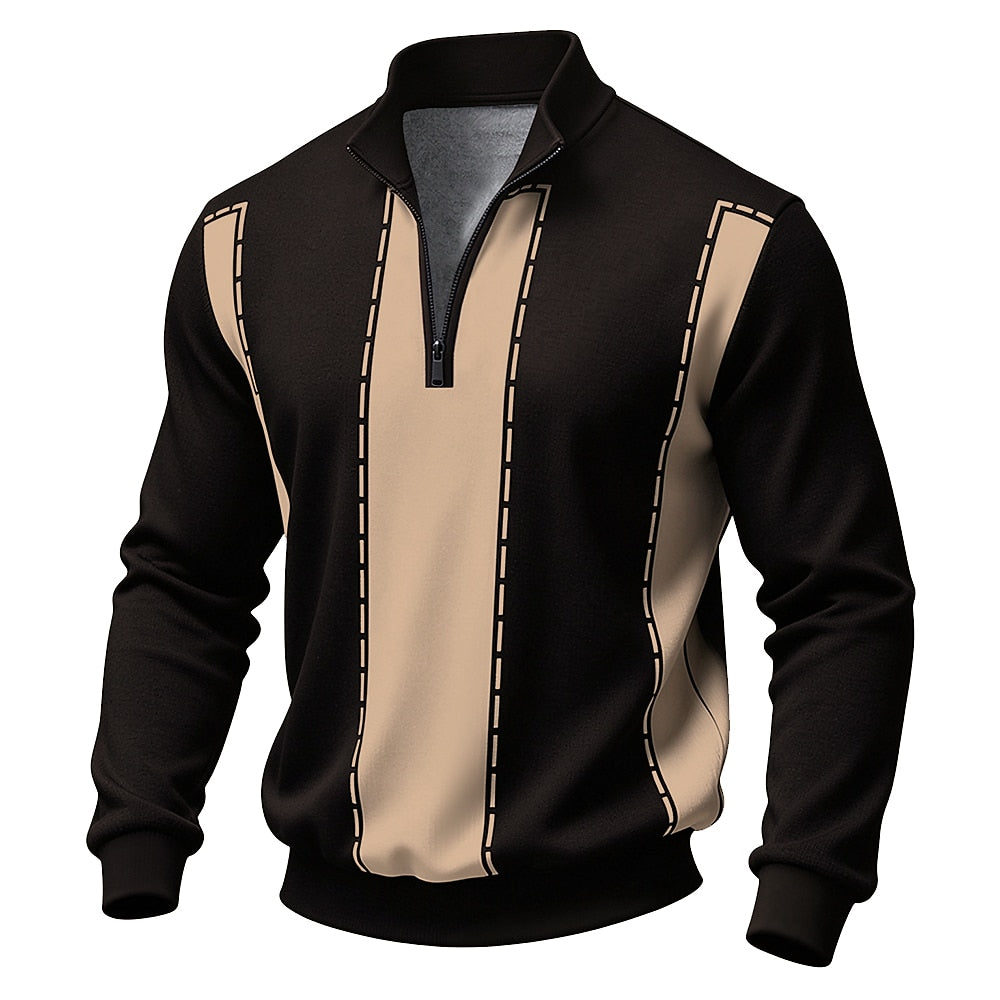 Center Stripe Half-Zip Sweatshirt