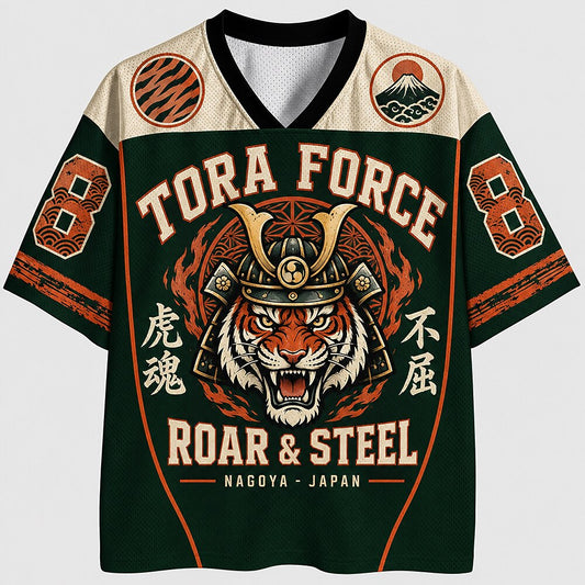 Men's Tiger Number Graphic V-Neck Sports Jersey