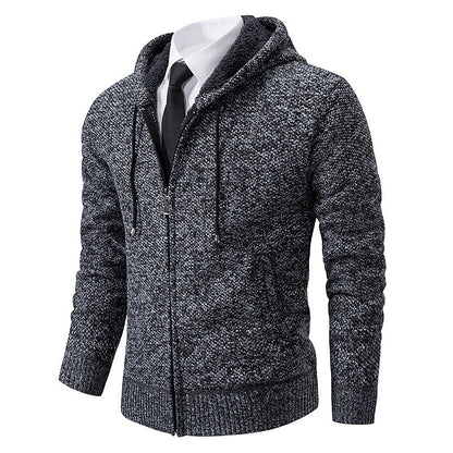 Marl Hooded Zip Cardigan