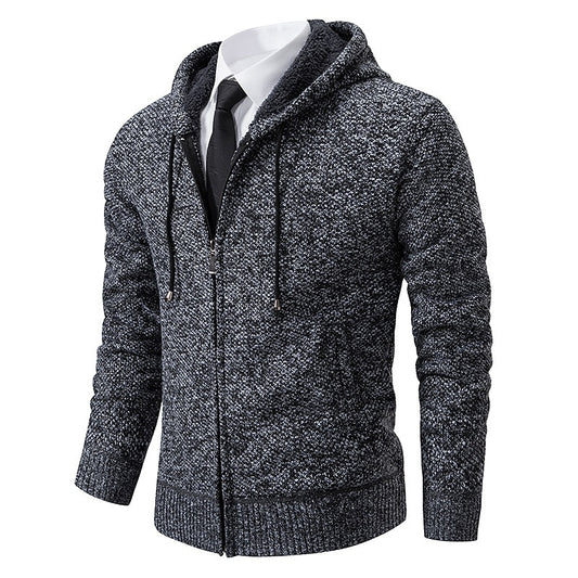 Marl Hooded Zip Cardigan