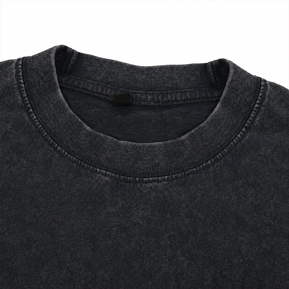 Men's Frog Riding Crocodile Washed Cotton T-Shirt