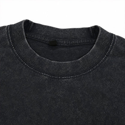 Men's Frog Riding Crocodile Washed Cotton T-Shirt