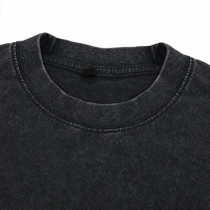 Japanese Style Choosing Violence Cat Washed T-Shirt
