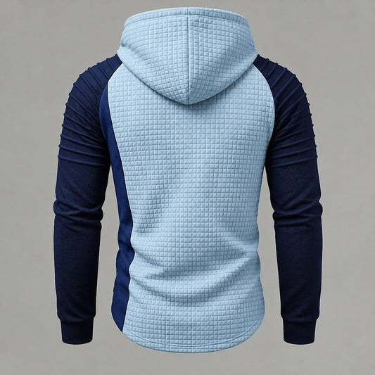 Lace-Up Color Block Hoodie