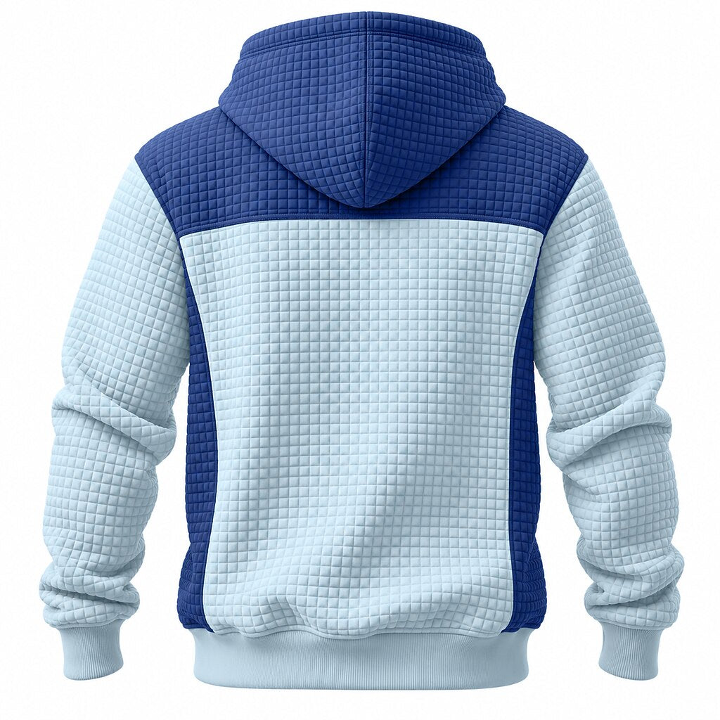 Color Block Waffle Hoodie