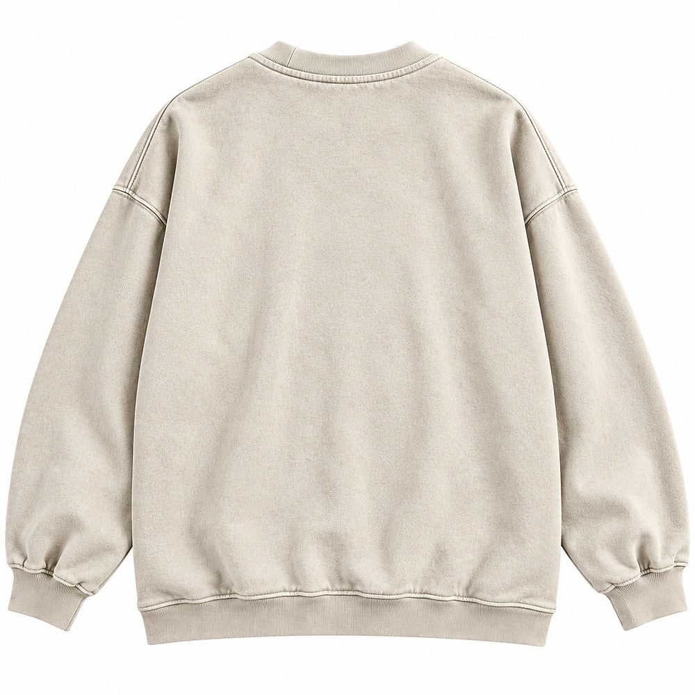 Japanese Sketch Cat Crew Neck Sweatshirt