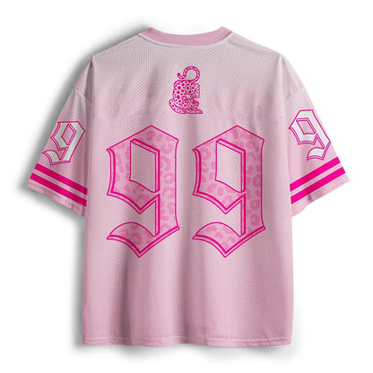 Men's Pink Tiger Japanese Print Short Sleeve Streetwear Jersey T-Shirt