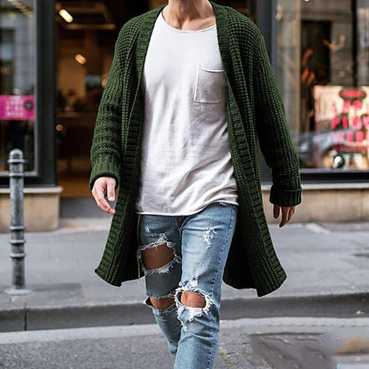 Longline Hooded Pocket Cardigan
