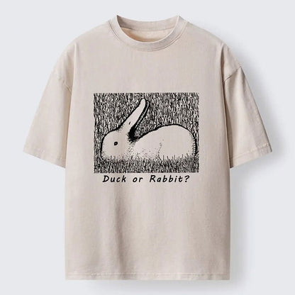 Japanese Style Duck or Rabbit Washed T-Shirt
