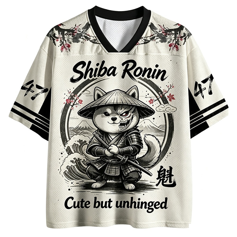 Shiba Ronin V-Neck Mesh Jersey