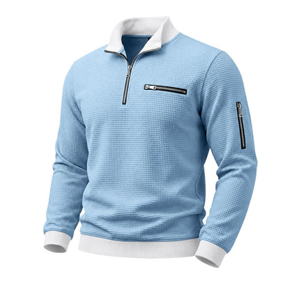 Utility Zip Pocket Waffle Polo