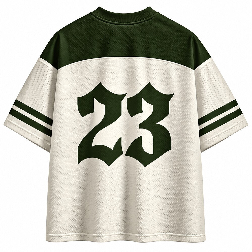 Men's Cat Number 3D Graphic V-Neck Sports Jersey