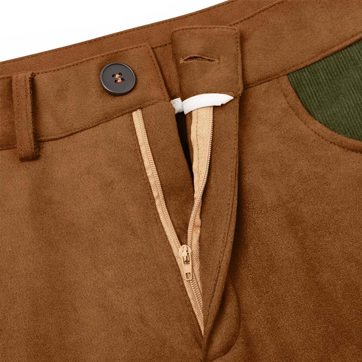 Contrast Corduroy Panel Cargo Pants