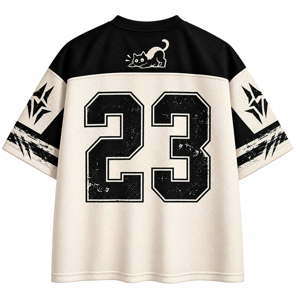 Men's Cactus Number Funny Graphic V-Neck Sports Jersey