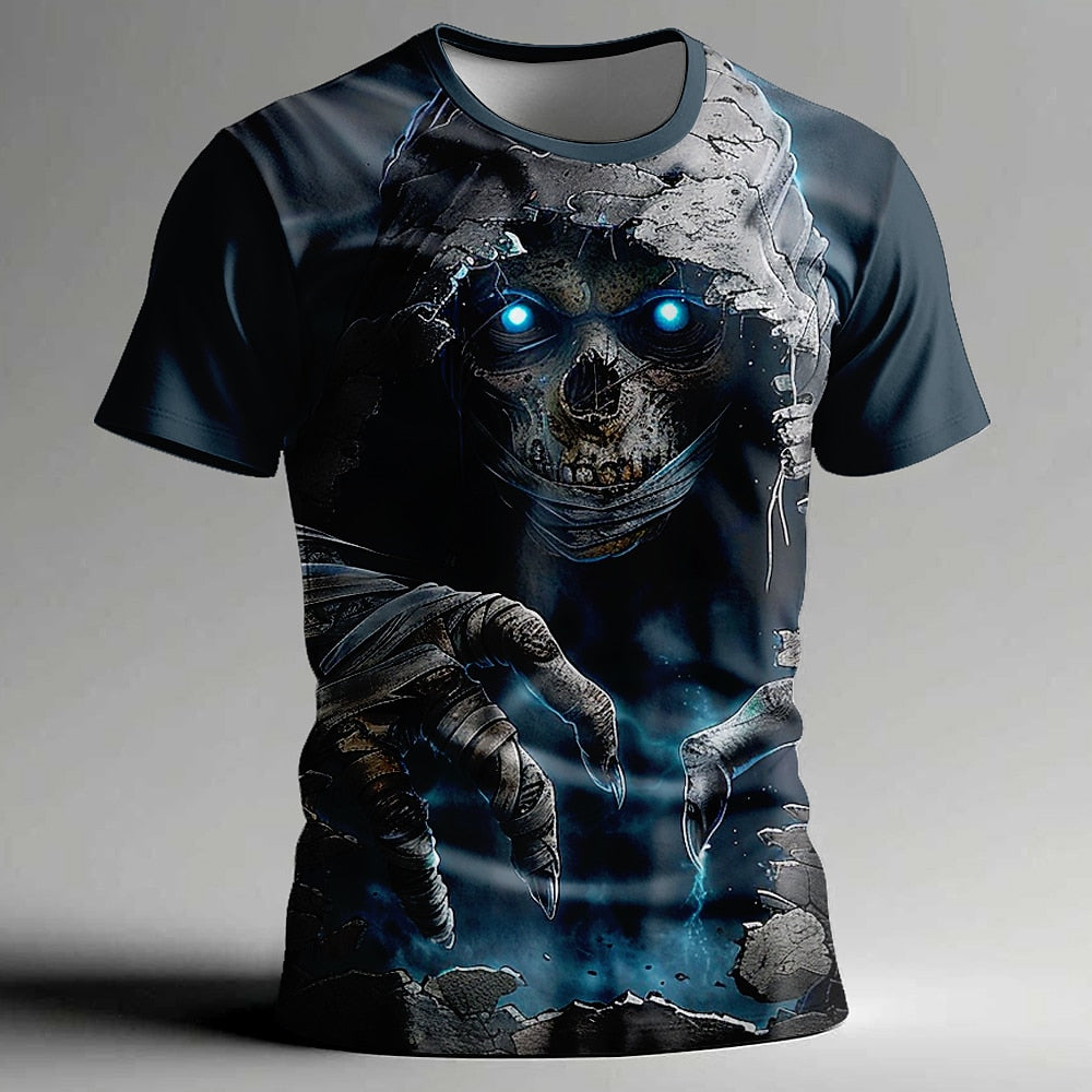 Halloween Men's Skeletal Phantom Graphic T-Shirt