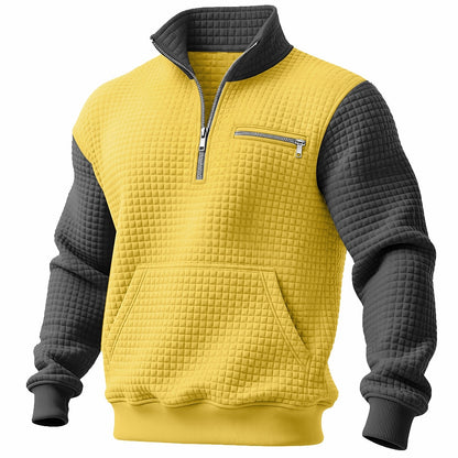Waffle Pocket Half-Zip Sweatshirt
