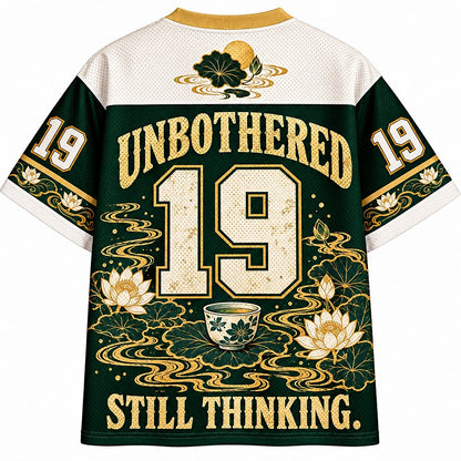 Calm Face Loud Thoughts Frog Number 19 Mesh Jersey