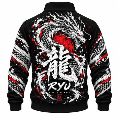 Ryu Rise in Silence Dragon Half-Zip Sweatshirt