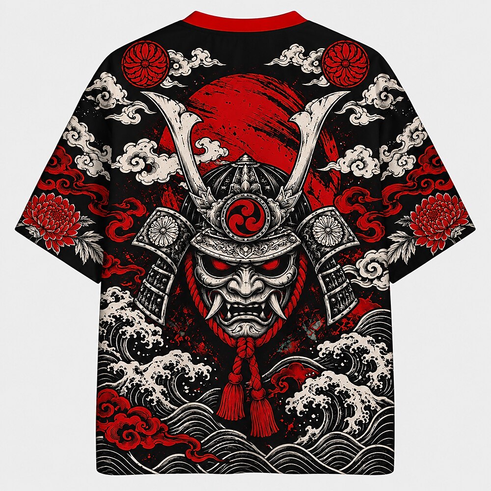 Men's Kanji Graphic V-Neck Sports Jersey
