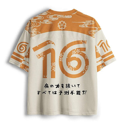 Men's Yellow Number Graphic Print Short Sleeve Sports Jersey T-Shirt