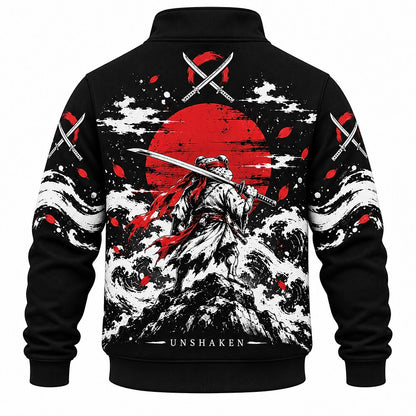 I Will Prevail Samurai Frog Half-Zip Sweatshirt