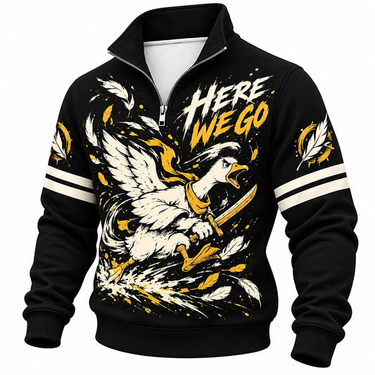 Here We Go Sword Duck Half-Zip Sweatshirt